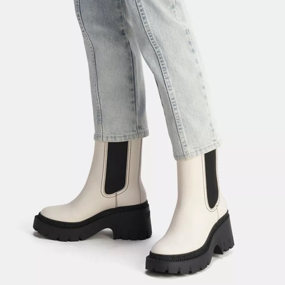 Coach Alexa Leather Bootie in Chalk/Black, Size 11 New in Box - Picture 16 of 16